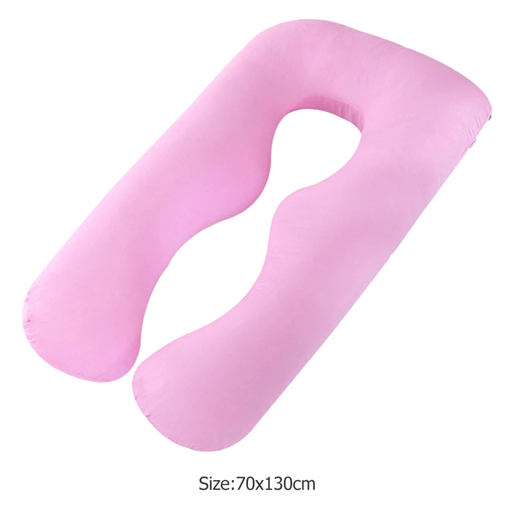 Ultimate Comfort Maternity Pillow Case - Soft Pure Cotton U-Shape Cover for Expecting Moms