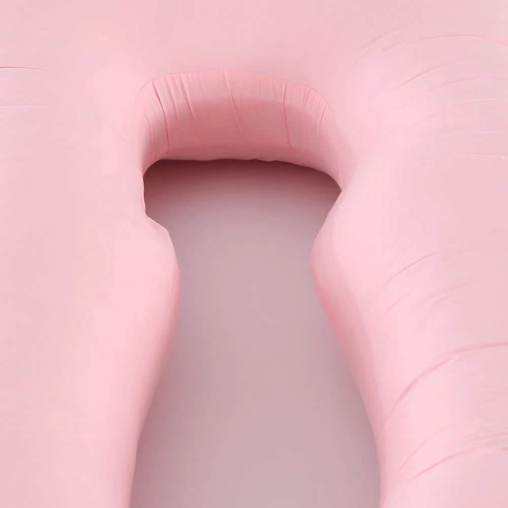 Ultimate Comfort Maternity Pillow Case - Soft Pure Cotton U-Shape Cover for Expecting Moms