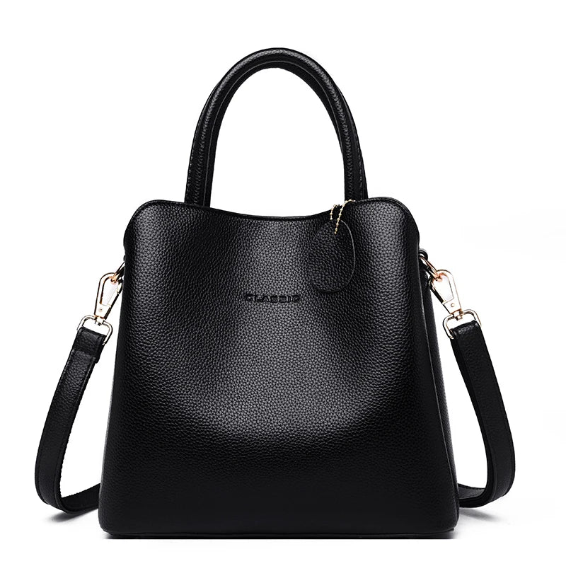 Luxury Brand Women Handbags Designer Shoulder Bags Leather Handbags Three-Layer Pocket Crossbody Bags for Women 2024 Tote Bag