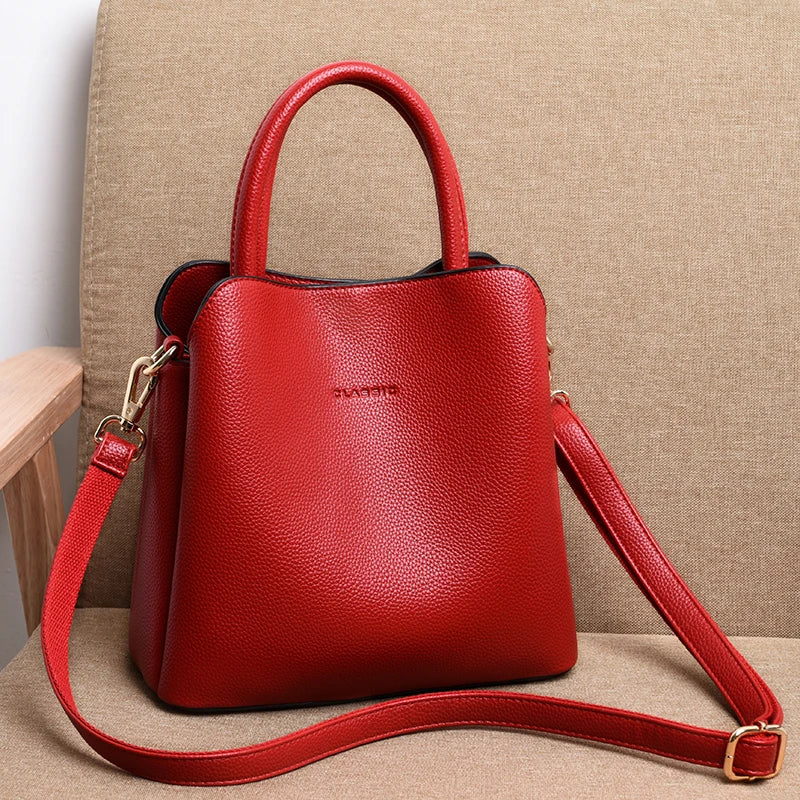 Luxury Brand Women Handbags Designer Shoulder Bags Leather Handbags Three-Layer Pocket Crossbody Bags for Women 2024 Tote Bag