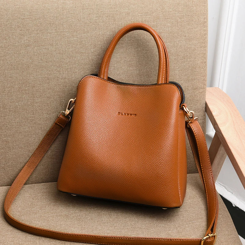 Luxury Brand Women Handbags Designer Shoulder Bags Leather Handbags Three-Layer Pocket Crossbody Bags for Women 2024 Tote Bag