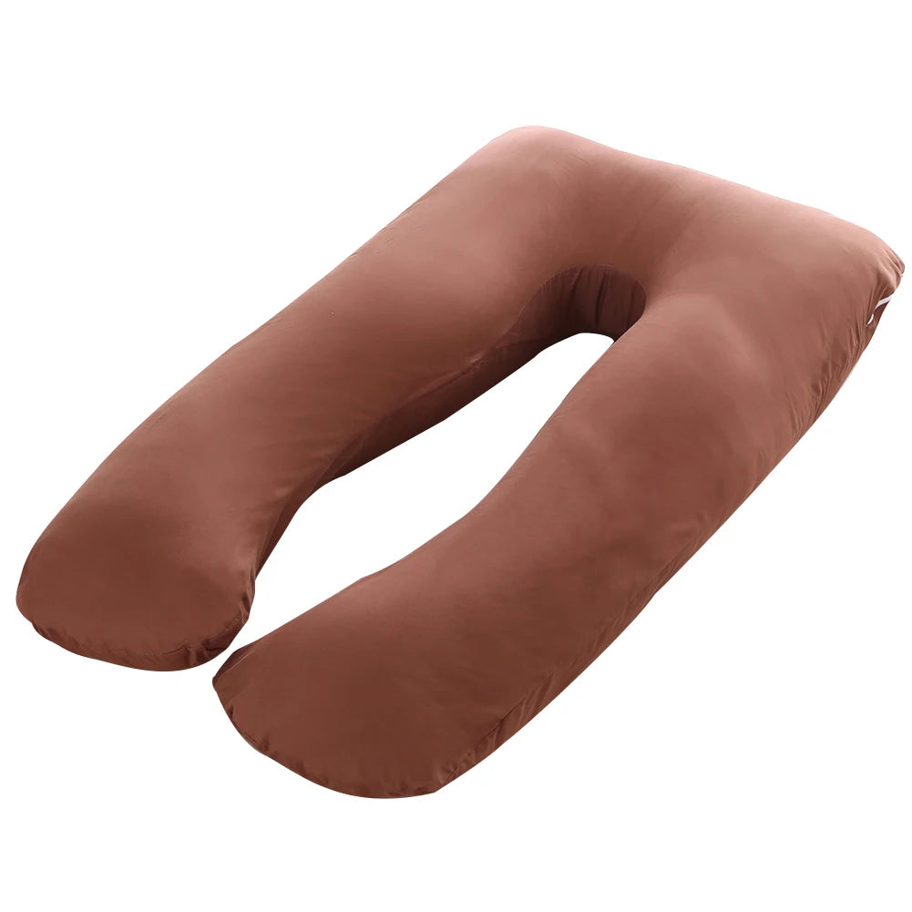 Ultimate Comfort Maternity Pillow Case - Soft Pure Cotton U-Shape Cover for Expecting Moms